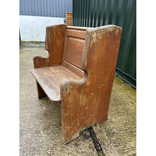 247 - An oak pew bench seat 80cm wide