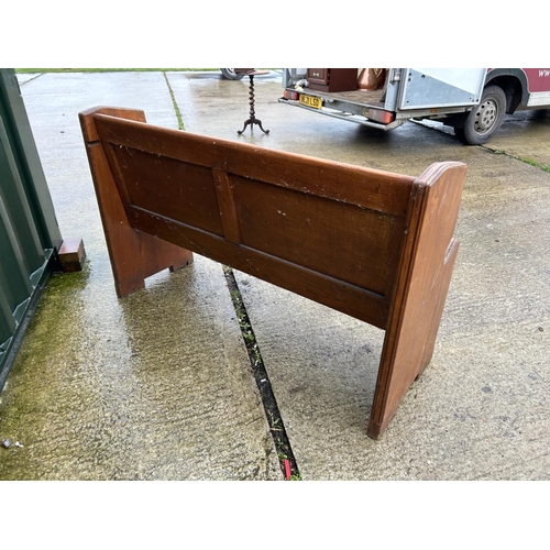 248 - An oak pew bench seat 148cm wide