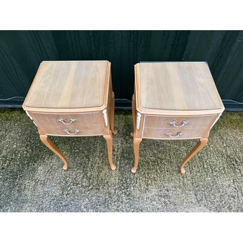 250 - A pair of French style two drawer bedsides