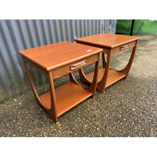 268 - Pair of g plan teak side tables with drawer