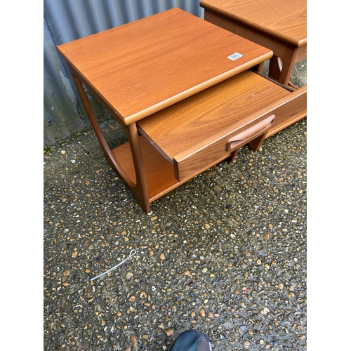 268 - Pair of g plan teak side tables with drawer