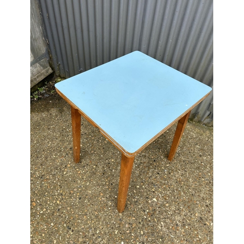 27 - A vintage blue formica kitchen table