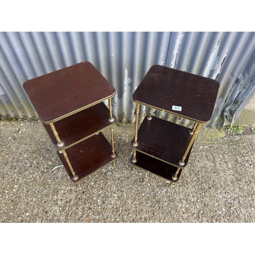 272 - A pair of retro Italian style side tables