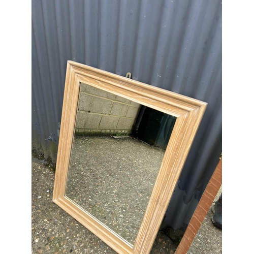 35 - Three oak framed mirrors