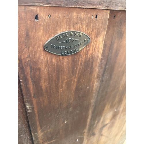 39 - A high quality Victorian mahogany chest of drawers labelled to the back HEAL & SONS 107x50x107