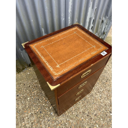 58 - Four drawer military style chest of drawers