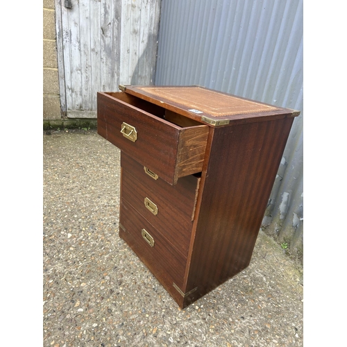 58 - Four drawer military style chest of drawers