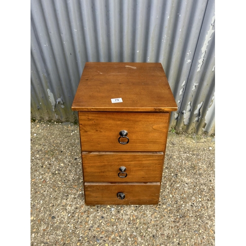 79 - Small pyramid chest of three drawers