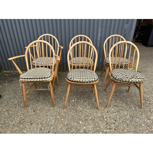 99 - A set of six Ercol hoop back chairs (inc 2 carvers )