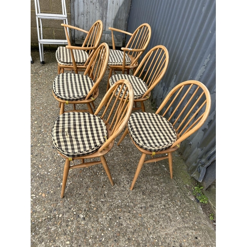 99 - A set of six Ercol hoop back chairs (inc 2 carvers )