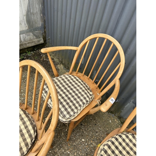 99 - A set of six Ercol hoop back chairs (inc 2 carvers )