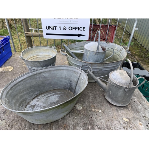 397 - Five galvanised items