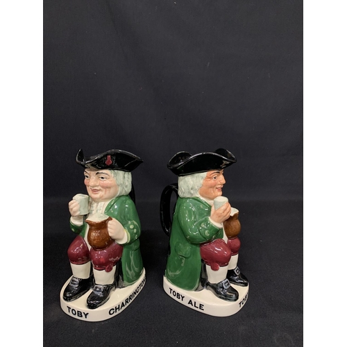 418 - 2  Doulton Toby Ale toby Jugs, height 23cms (no damage)