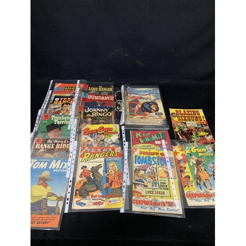 460 - Folder of Vintage Cowboy and Tarzan comics