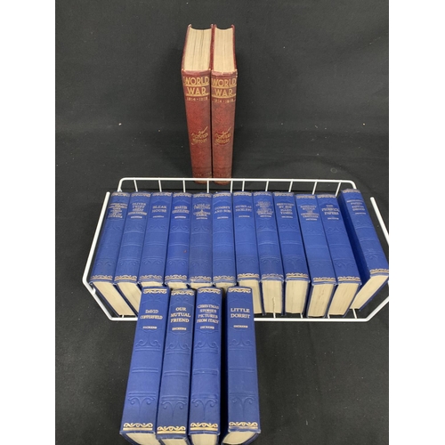 574 - 2 Volumes of World War 1914 x1918 and 16 volumes of Charles Dickens