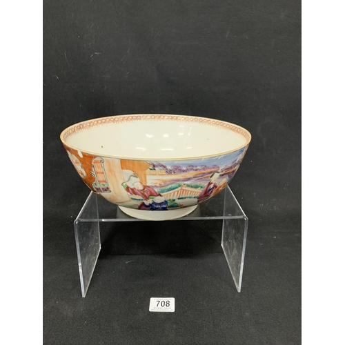 708 - 18th Century Chinese Export Bowl, 26 cms diameter