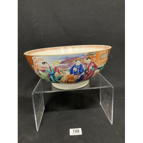 708 - 18th Century Chinese Export Bowl, 26 cms diameter