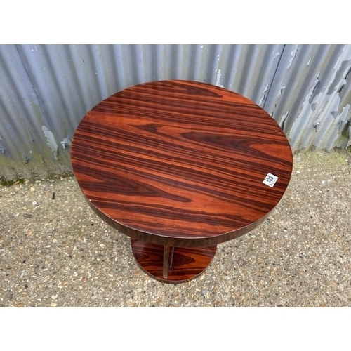 155B - A deco style walnut occasional table 60 diameter 66 high