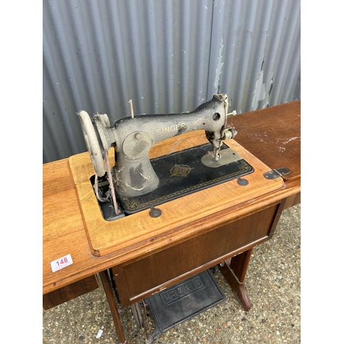 148 - Singer treadle sewng machine