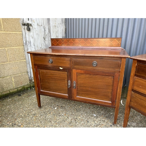 166 - An Edwardian inlaid mahogany bedroom pair