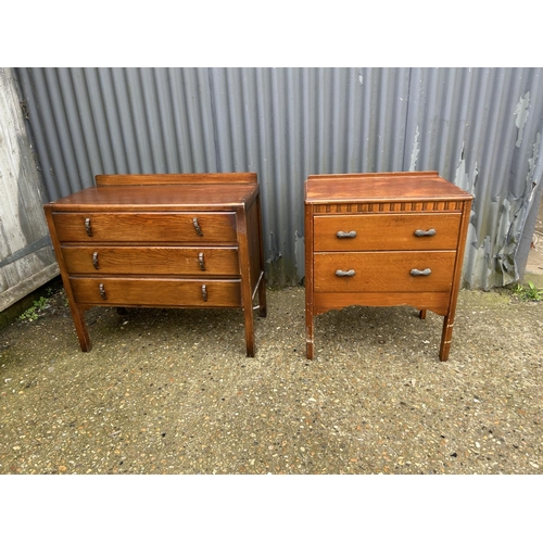 17 - Two oak chests of drawers