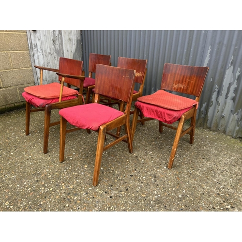 22 - A set of five retro chairs
