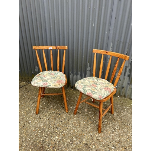 232 - Two pine stick-back chairs