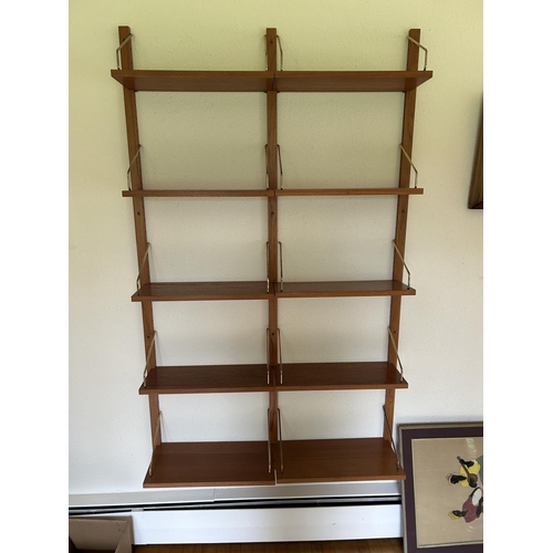 250j - A mid century teak book shelving system possibly by poul cadovius