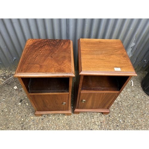70c - A pair of Edwardian mahogany besides