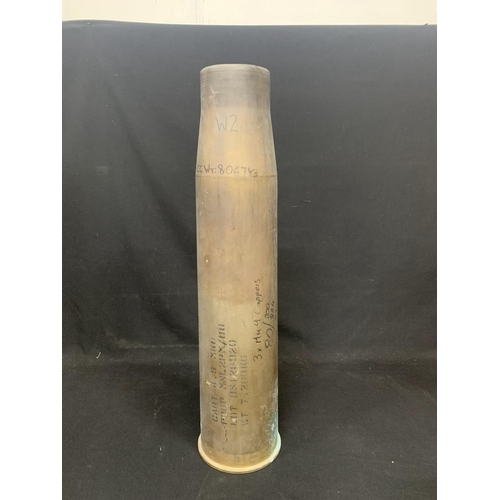 720 - Large Royal Navy Brass Shell, height 69 cms