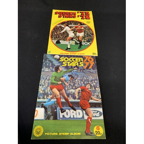 757 - Two complete Soccer Stars Picture Stamp Albums '75/'76 and '76/'77