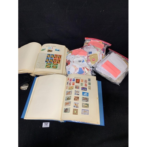 787 - Two Worldwide Stamp Albums and Loose Stamps