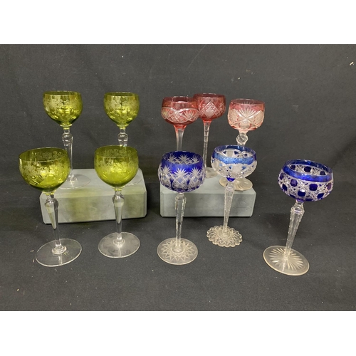 801 - Ten Baccarat style hock glasses (no damage)