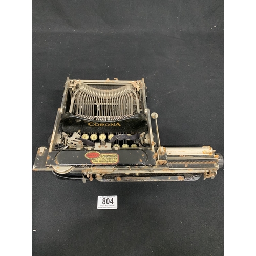 804 - Vintage Corona typewriter