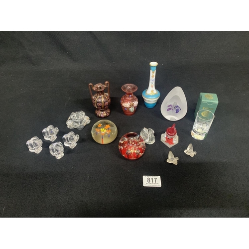 817 - Selection of small glass ornaments