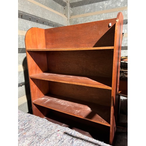 16 - A teak open fronted bookcase 95cm wide