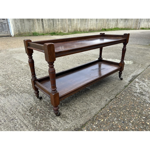 310B - An Edwardian mahogany two tier buffet 120x43 x64