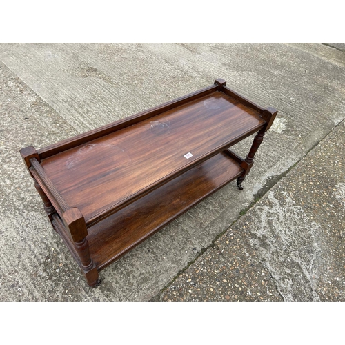 310B - An Edwardian mahogany two tier buffet 120x43 x64