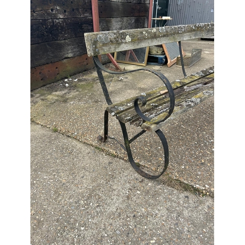 310D - A metal scrollwork garden bench seat 180cm