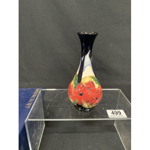 499 - Boxed Moorcroft vase, height 17cms