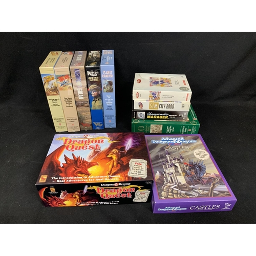 652 - 5 sealed War combat games, 3 computer games and 2 Dungeons and Dragon games