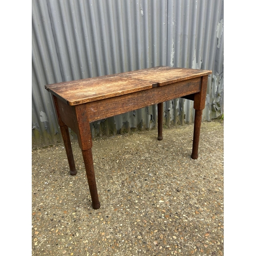 13 - A vintage double school desk