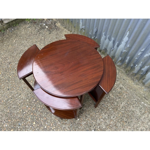 150 - An Edwardian mahogany circular nest of five tables