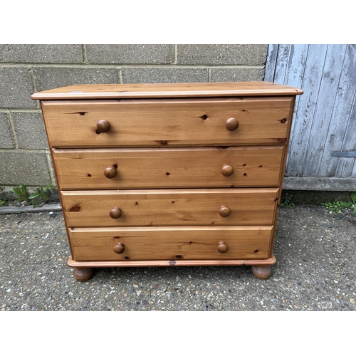 17 - Modern pine chest of four drawers