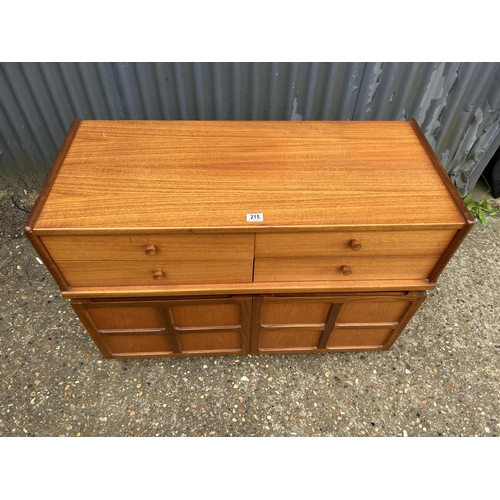 215 - A Nathan teak four drawer sideboard 102x44x 75