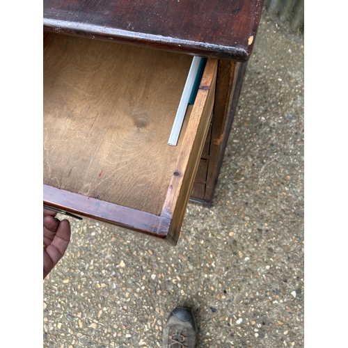 242 - A mahogany chest of four office drawers 44x80x90