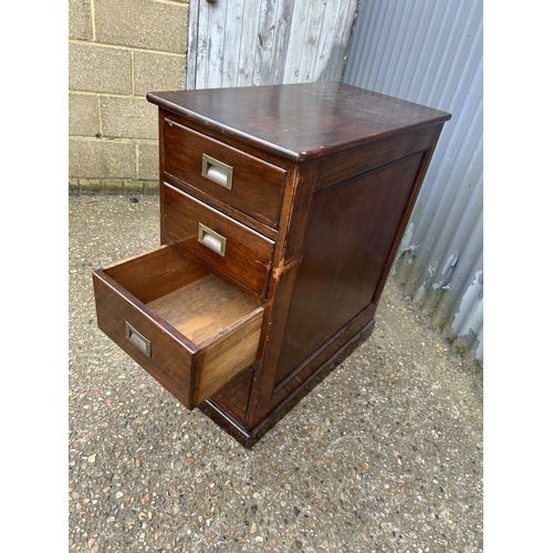 242 - A mahogany chest of four office drawers 44x80x90