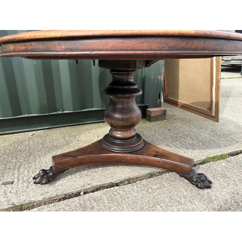 327 - An inlaid rosewood circular tilt top loo table 117x75