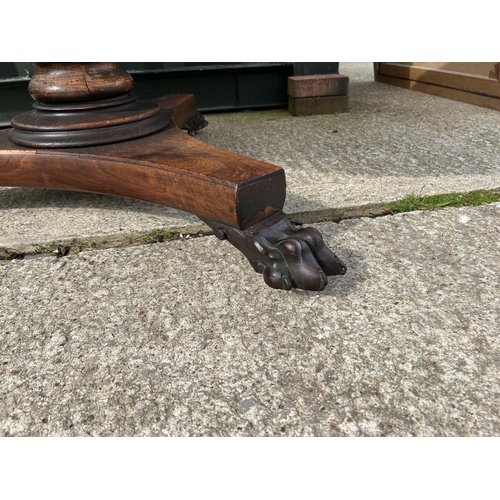 327 - An inlaid rosewood circular tilt top loo table 117x75