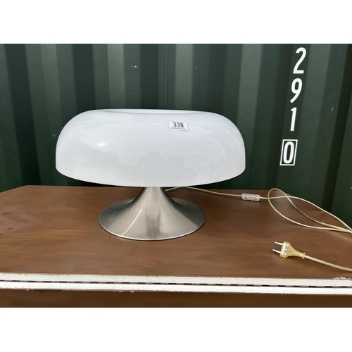 338 - A mid century mushroom shaped lamp